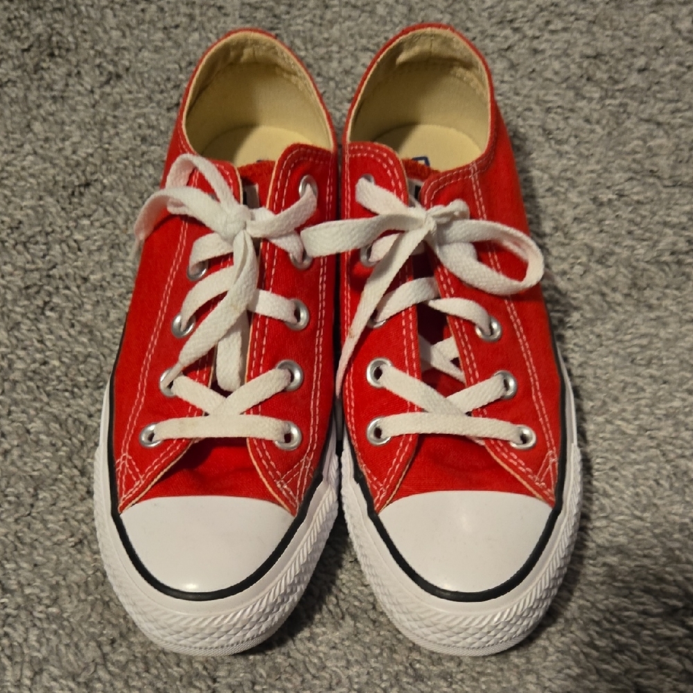 Converse Red Canvas Athletic Shoes